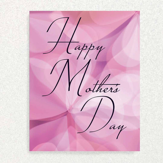 Front of Happy Mother’s Day Keepsake Prompt Card Pink Crystal Flowers