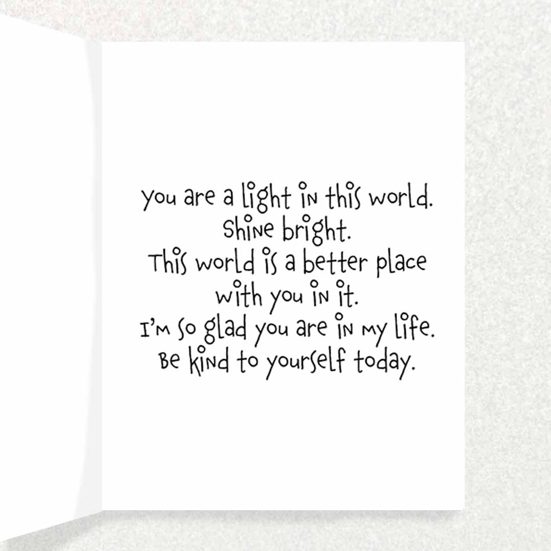 Candle card inscription