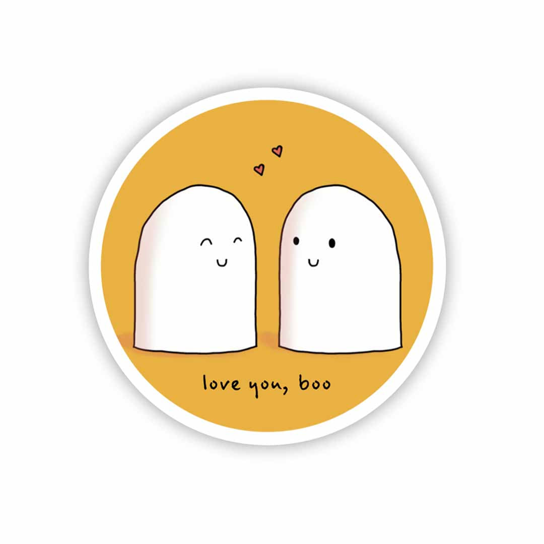 Love You, Boo Cute Ghost Sticker