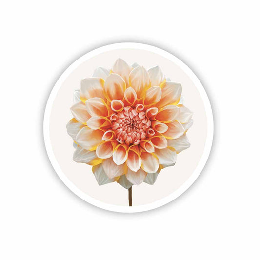 Orange Dahlia Sticker