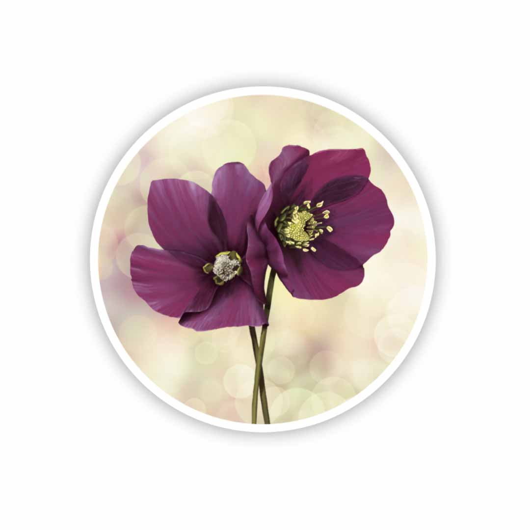 Beautiful Purple Flowers Sticker