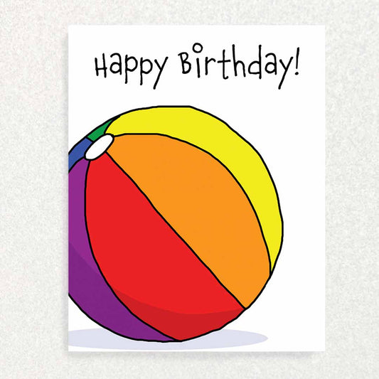 Beach Ball Birthday Card: Fun and Light