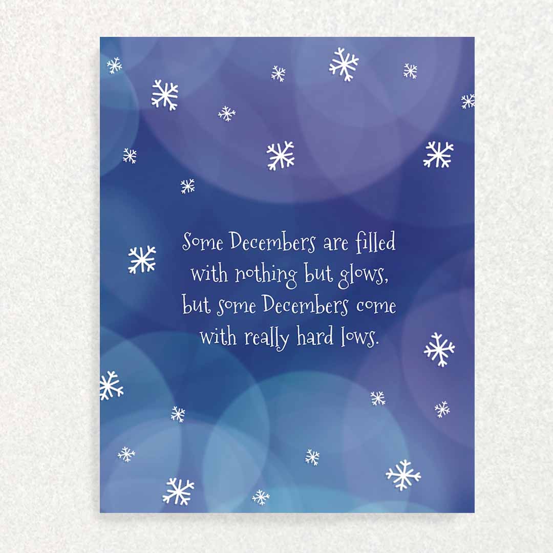 Front of December Anniversary of Loss Sympathy Card