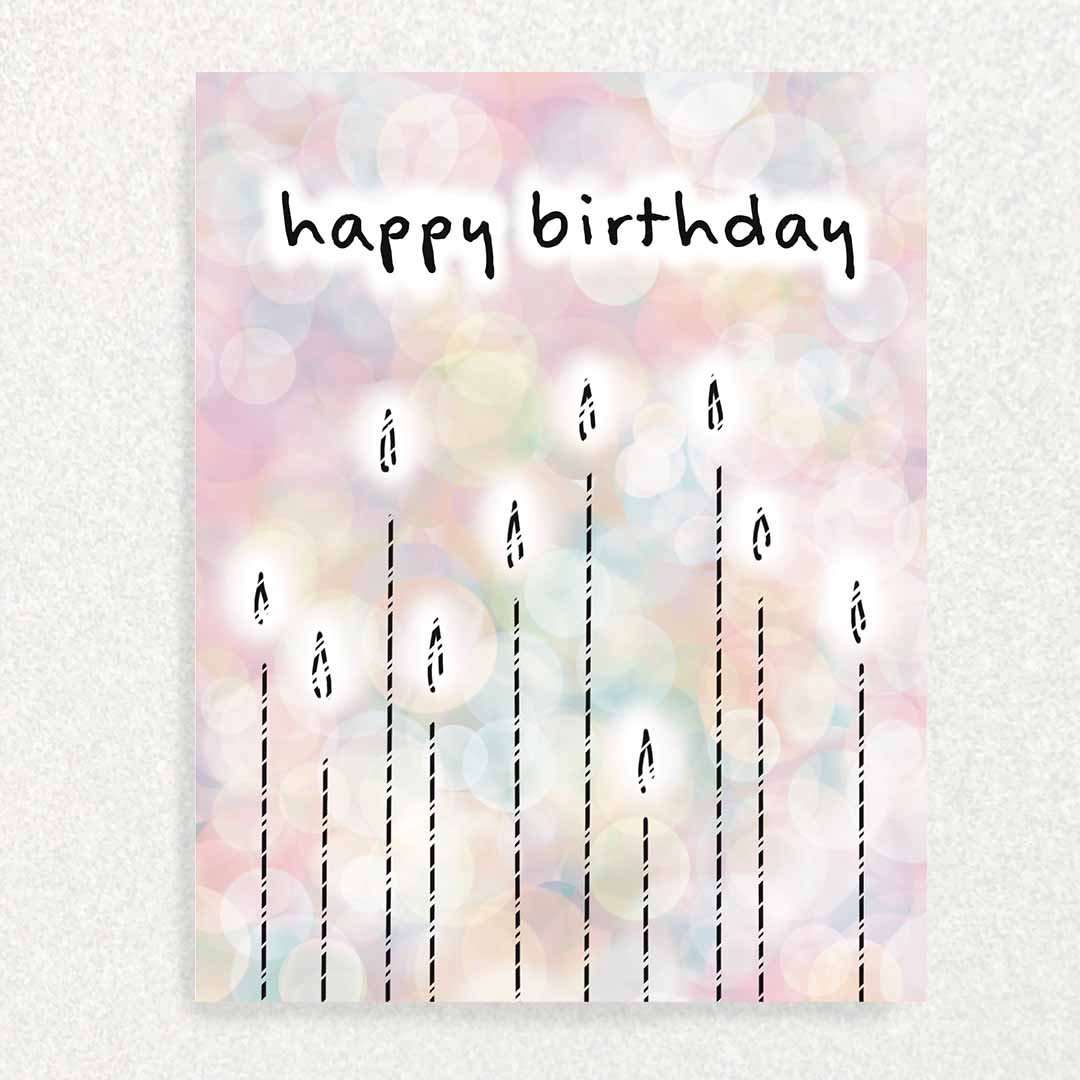 3 Card Birthday Set - Pastel Candle Vibes