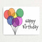 Balloons (Rainbow): Keepsake Interview Prompts Card Written Hugs Designs 