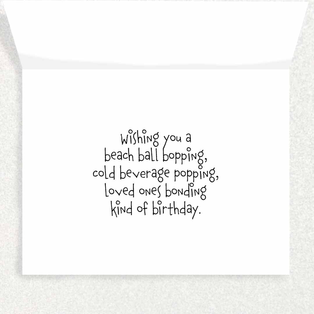 Beach Ball Birthday Card: Fun and Light Written Hugs Designs 