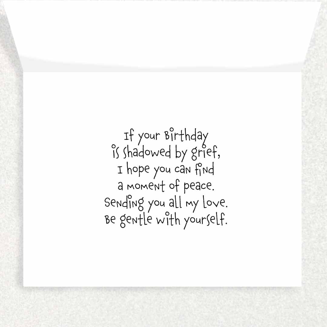 Birthday Grief: Grief and Loss Card Written Hugs Designs 