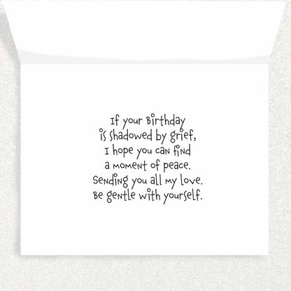 Birthday Grief: Grief and Loss Card Written Hugs Designs 