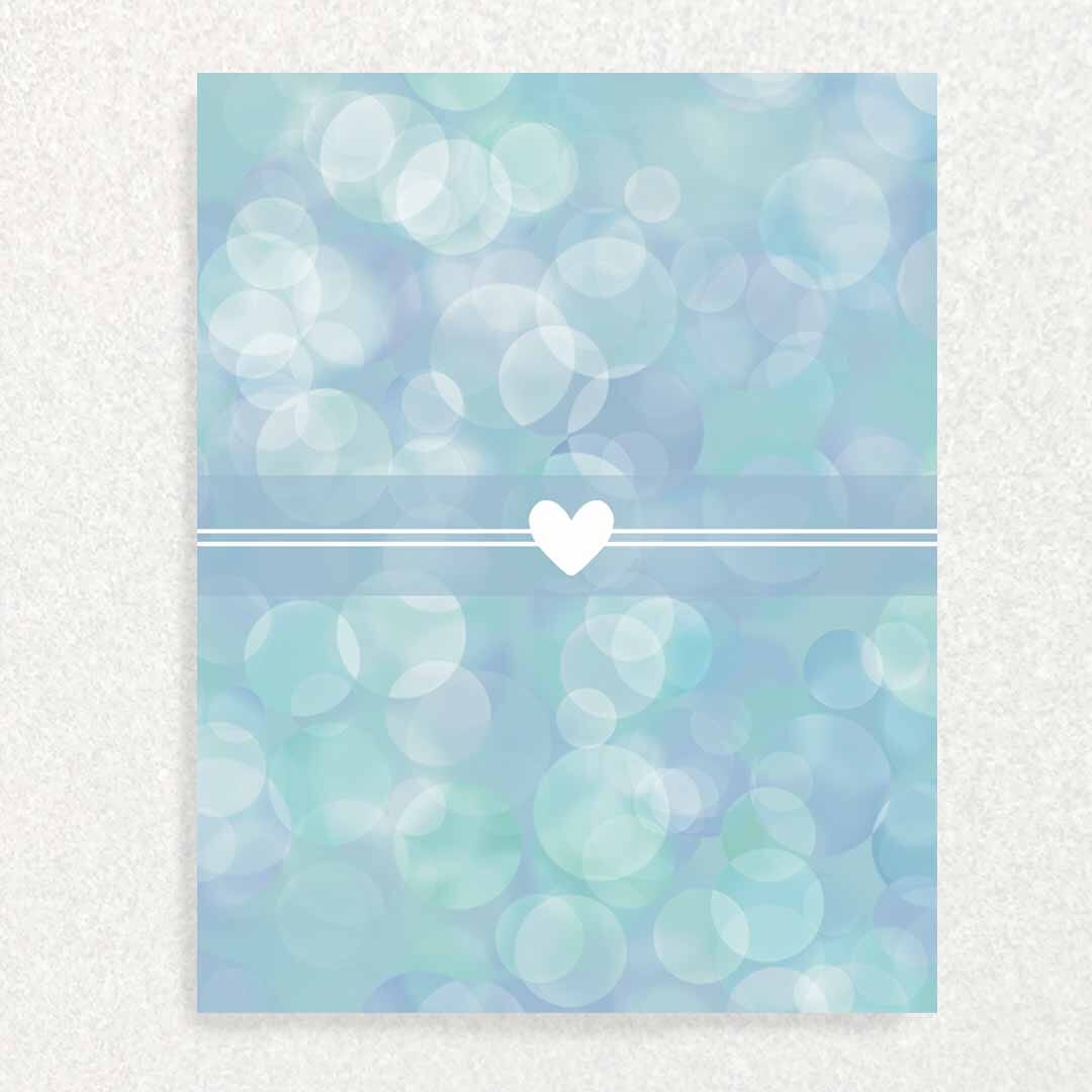 Blue New Baby Keepsake Prompt Card Written Hugs Designs 