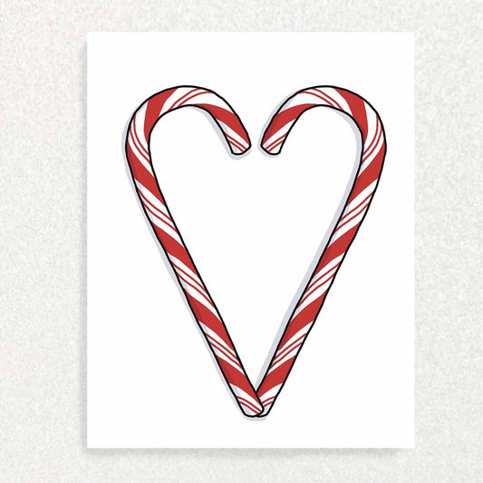 Candy Cane Keepsake Prompt Holiday Card Written Hugs Designs 