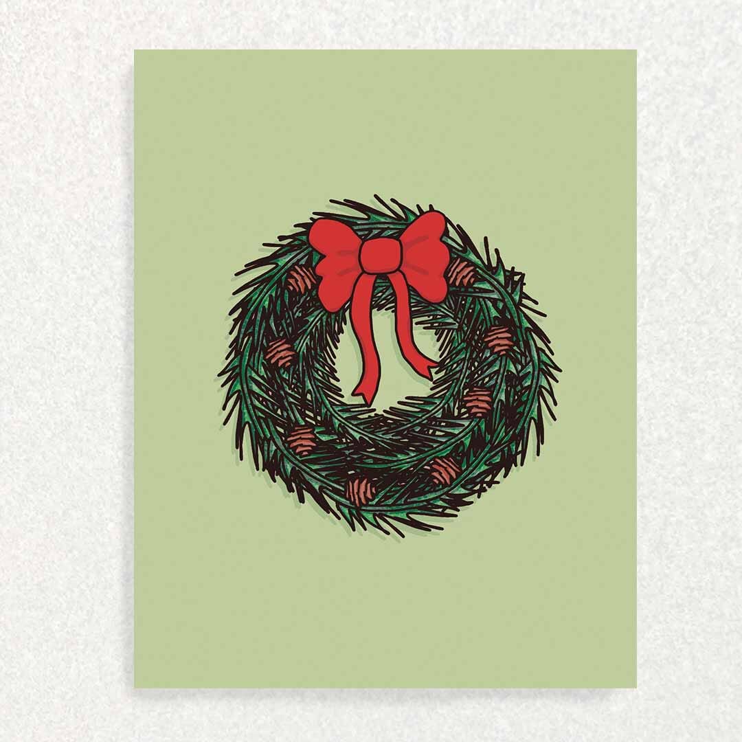 Childloss Christmas Sympathy Card Wreath Written Hugs Designs 