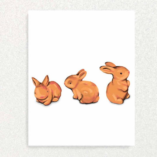 Cute Baby Bunnies: Blank Inside Card Written Hugs Designs 