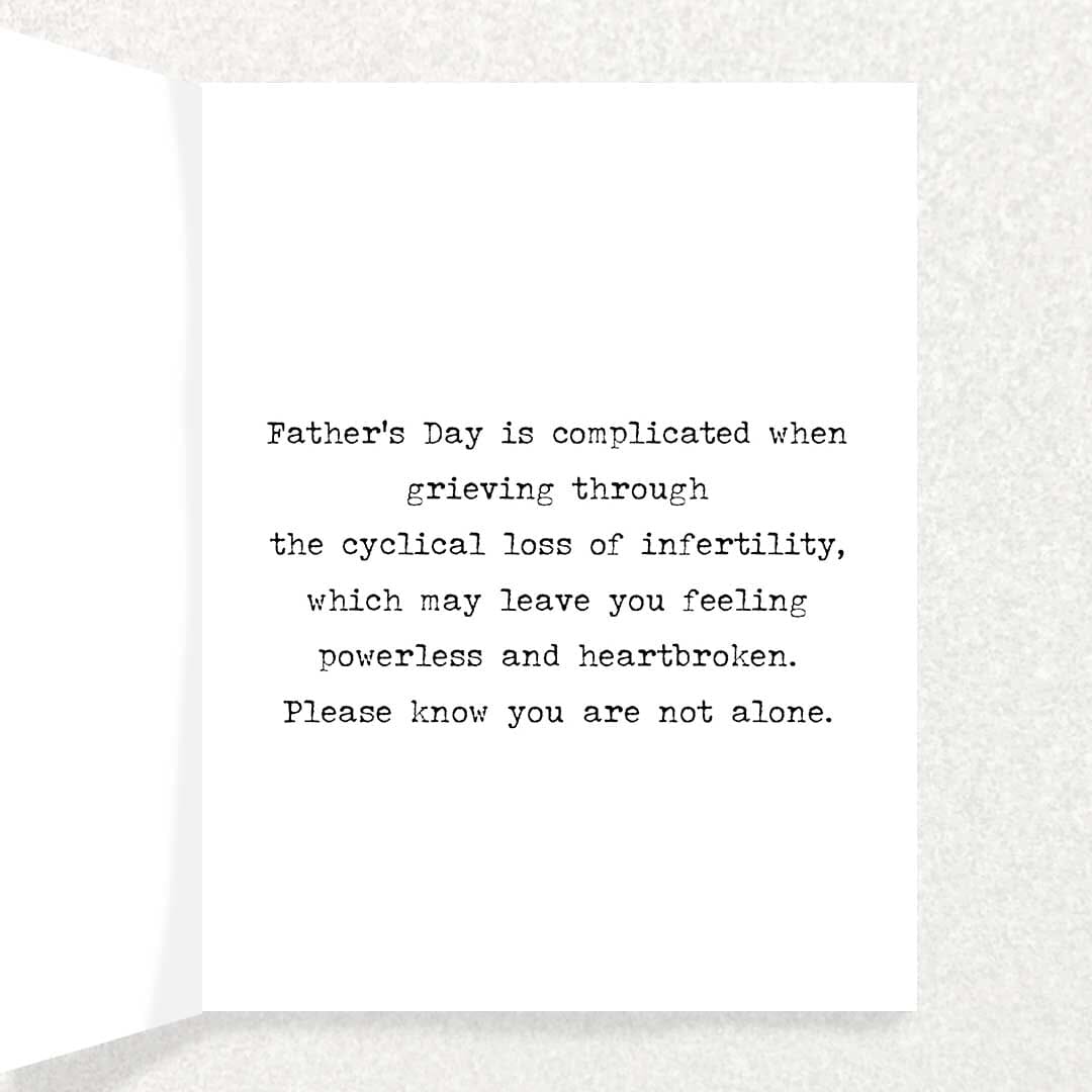 Father’s Day Sympathy Card: Infertility Written Hugs Designs 