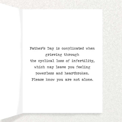 Father’s Day Sympathy Card: Infertility Written Hugs Designs 