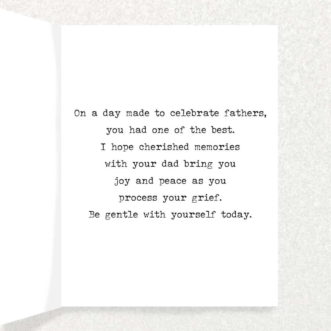 Father’s Day Sympathy Card: Loss of Close Dad Written Hugs Designs 