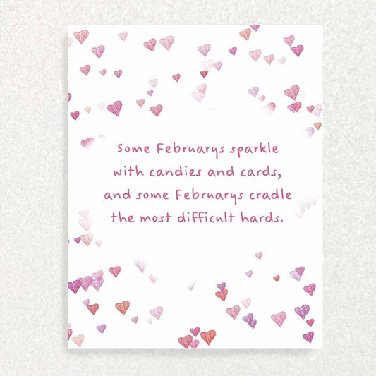 February Grief Anniversary : Grief and Loss Card Written Hugs Designs 