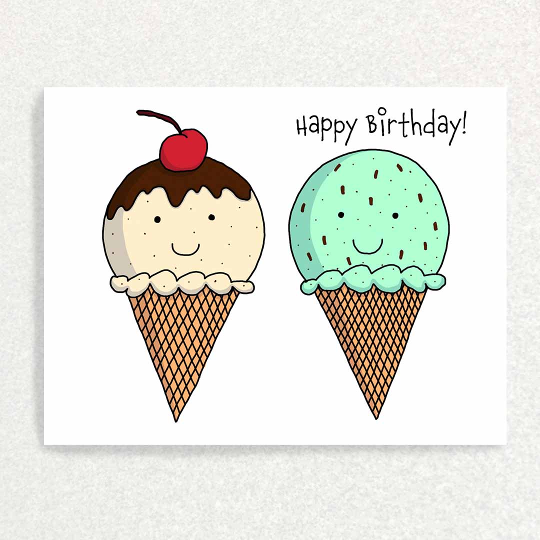 Ice Cream Birthday Card: Fun and Light