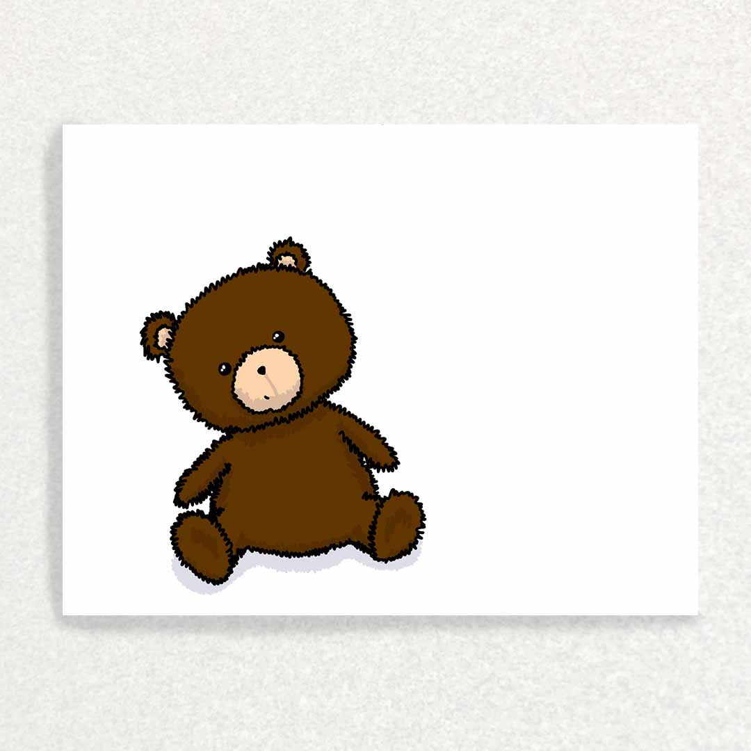 Front of Teddy Squishes Valentine's Card squishy lovey teddy bear