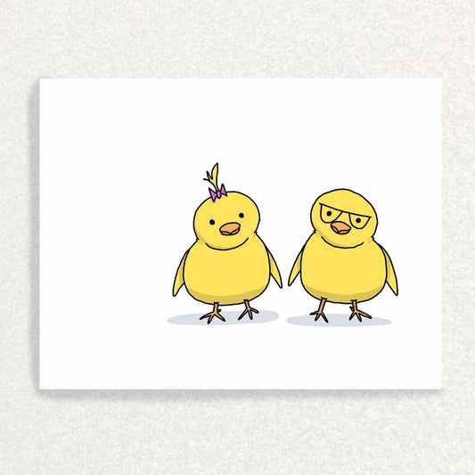 Front of Easter Chicks Positive Affirmation Card