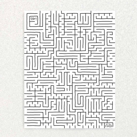 Front of you are A-MAZE-ing Card positive affirmation and encouragement card