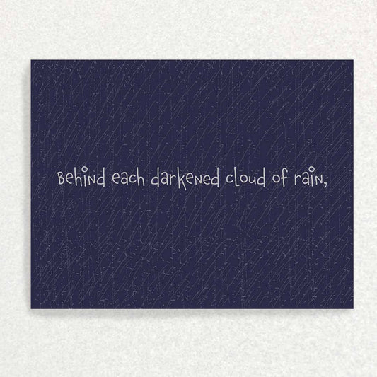 Front of Cloud of Rain Card for Mental Health Awareness