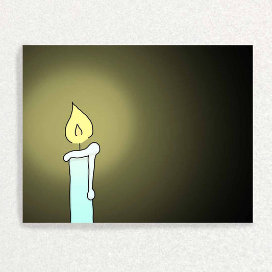 Front of Candle Card Positive Affirmations and Mental Health Awareness