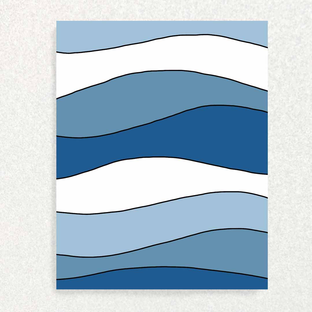 Front of loss of dad close blue waves