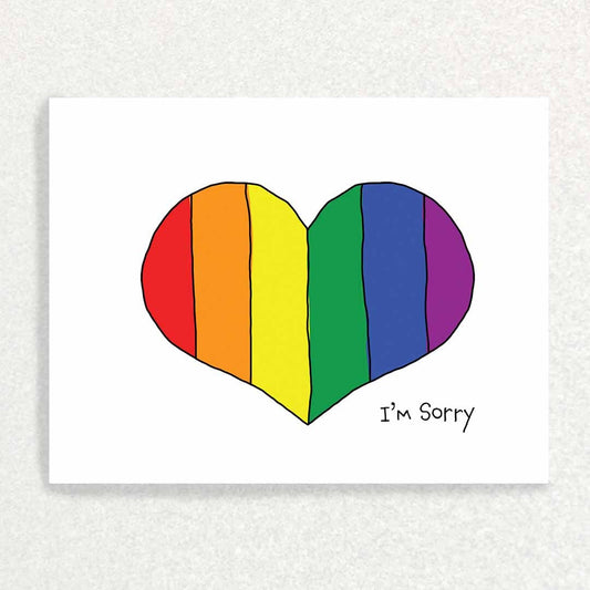 LGBTQIA+ Apology Card: LGBTQIA+ Card Written Hugs Designs 