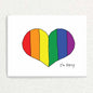 LGBTQIA+ Apology Card: LGBTQIA+ Card Written Hugs Designs 