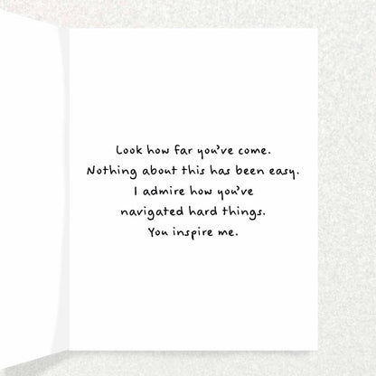 Look How Far You’ve Come: Encouragement Card Written Hugs Designs 