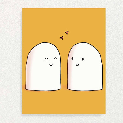 Love you, boo Card: Happy Halloween Ghost Card Written Hugs Designs 