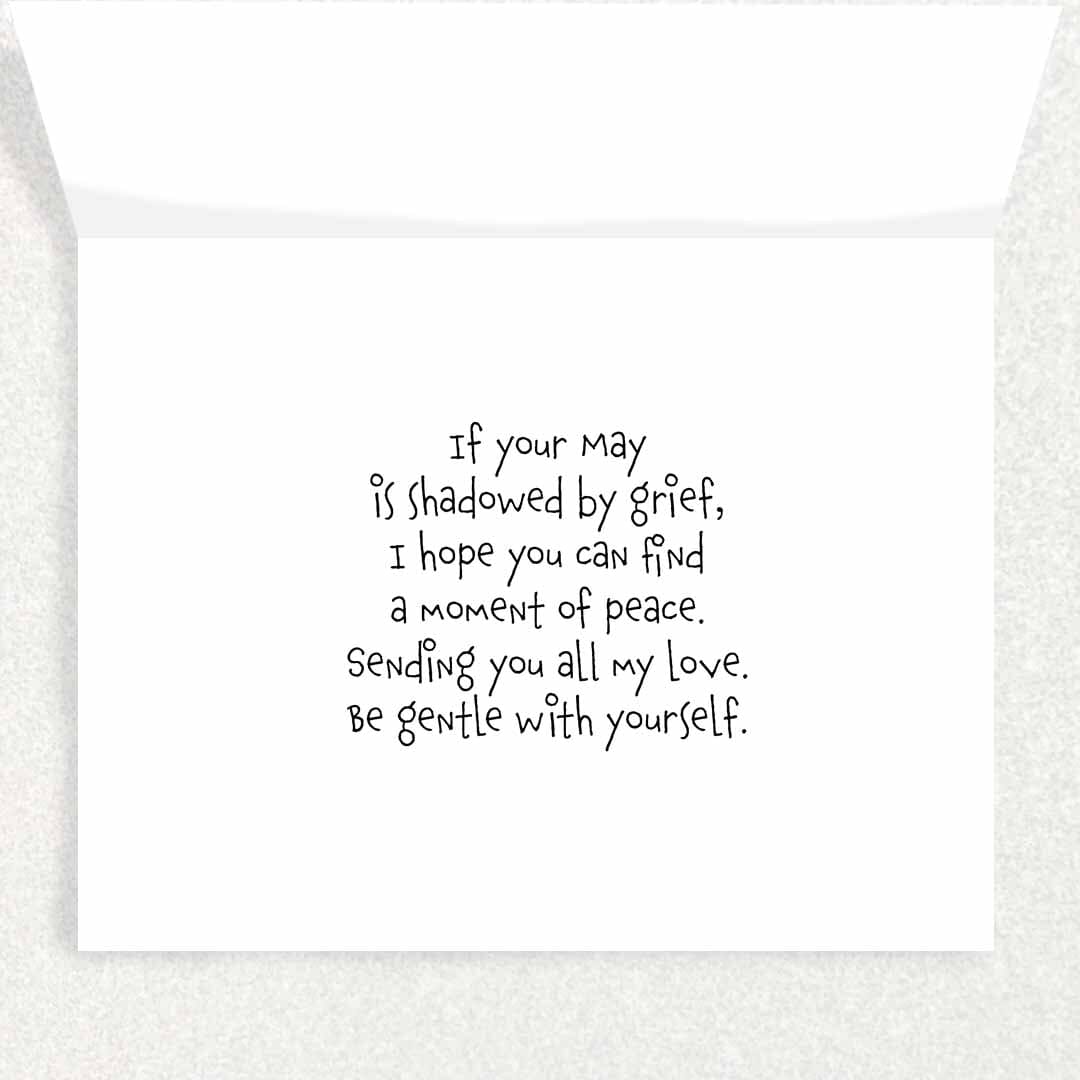 May Grief Anniversary : Grief and Loss Card Written Hugs Designs 