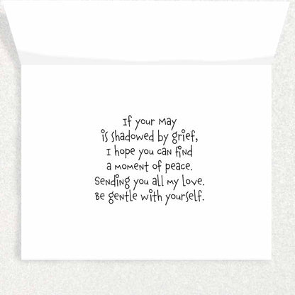 May Grief Anniversary : Grief and Loss Card Written Hugs Designs 