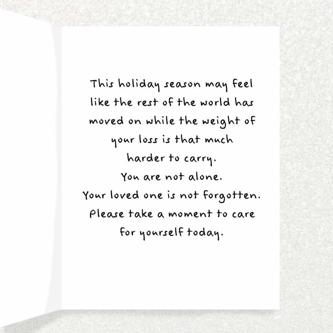 Missing a Loved One This Christmas Sympathy Card Written Hugs Designs 
