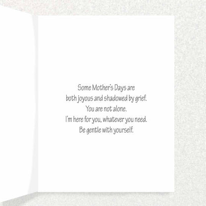 Mother’s Day Both And Celebratory and Sympathy Card: Joy and Grief Written Hugs Designs 