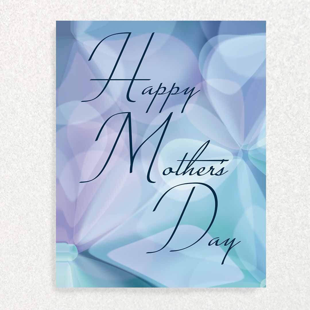 Mother’s Day: Keepsake Prompts Card Blue Crystal Flowers Written Hugs Designs 