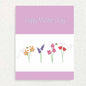 Mother’s Day: Keepsake Prompts Card Purple Solid Flowers and Bees Written Hugs Designs 