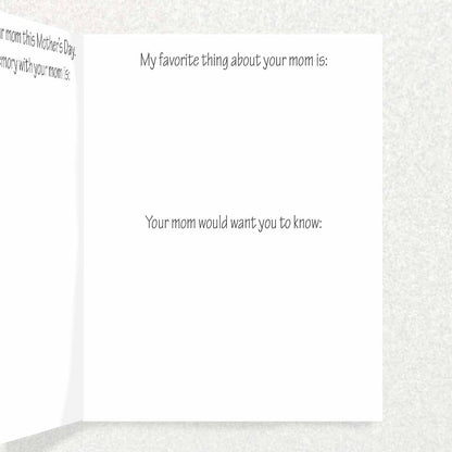 Mother’s Day Sympathy Card: Rememberance Prompts Honoring Their Mom Written Hugs Designs 