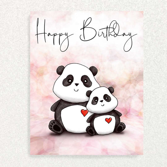 Panda Hugs Birthday: Keepsake Prompts Card Written Hugs Designs 