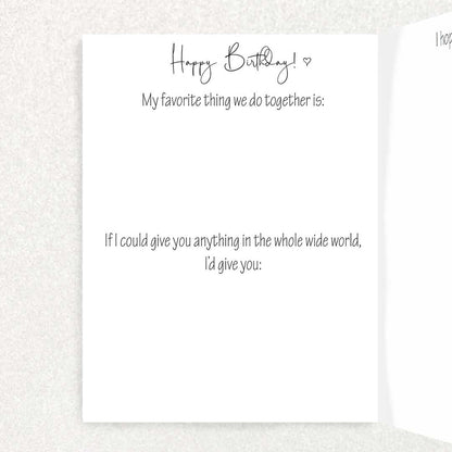 Panda Hugs Birthday: Keepsake Prompts Card Written Hugs Designs 