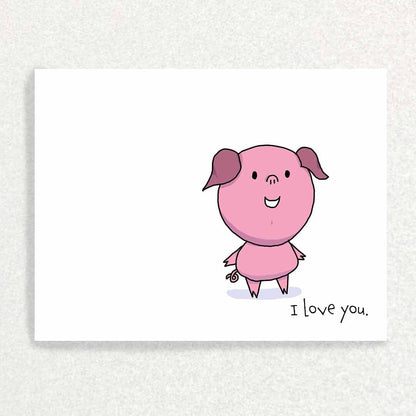 Piggie Love: Keepsake Interview Prompts Card Written Hugs Designs 
