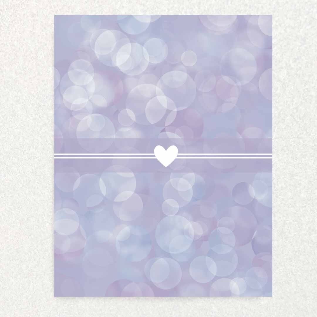 Purple New Baby Keepsake Prompt Card Written Hugs Designs 