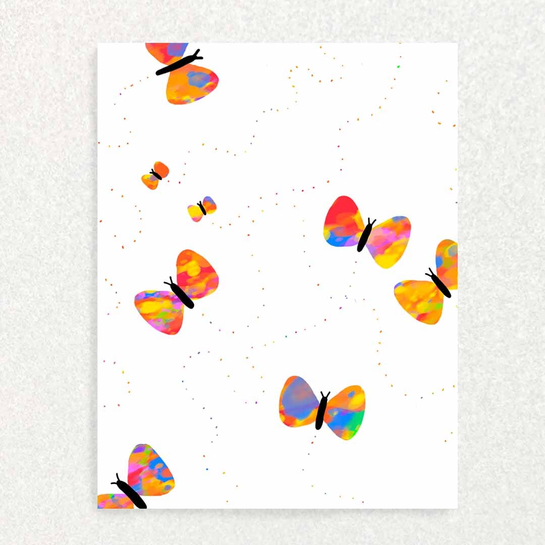 Rainbow Butterflies: Pride Card Blank Inside Written Hugs Designs 