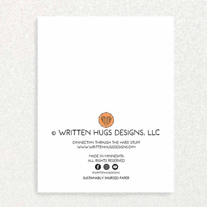 Rose: Mental Health Card Written Hugs Designs 