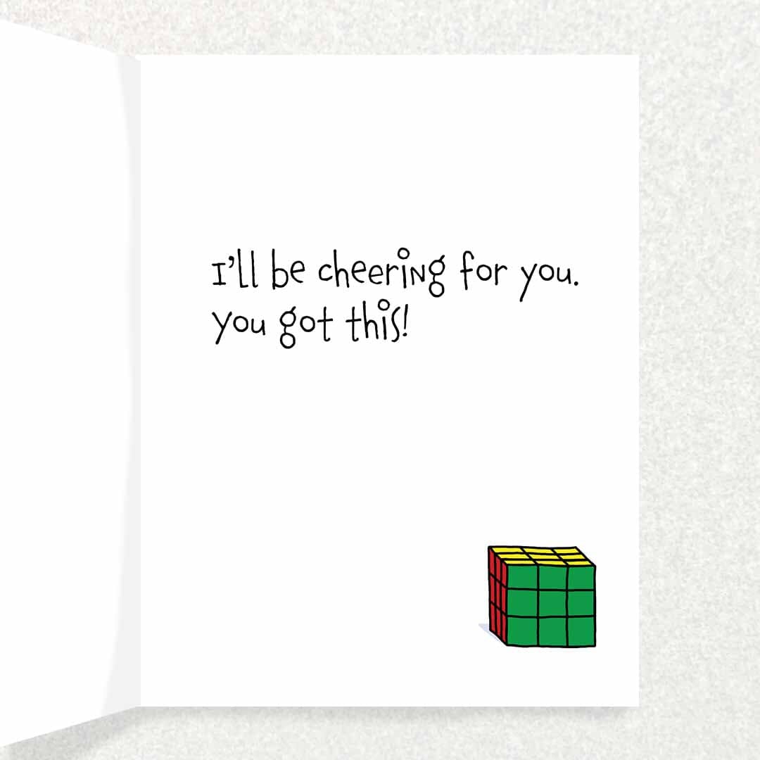 Rubik’s Cube: Encouragement Card Written Hugs Designs 