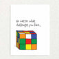 Rubik’s Cube: Encouragement Card Written Hugs Designs 