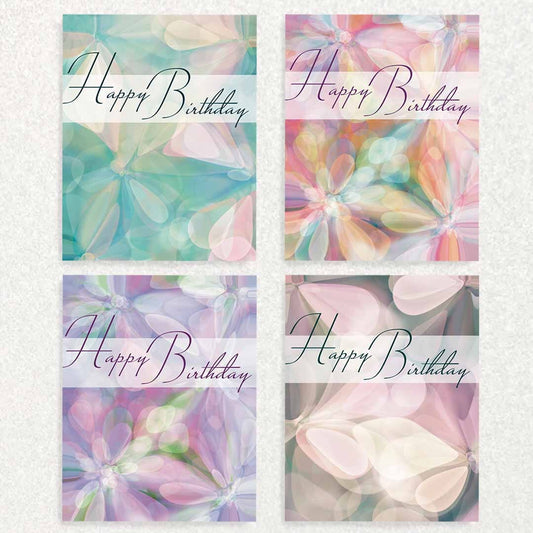 Set of 4 cards Birthday Cards with Spring Vibes Written Hugs Designs 