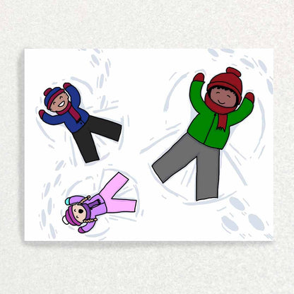 Snow Angels: Encouragement Card Written Hugs Designs 
