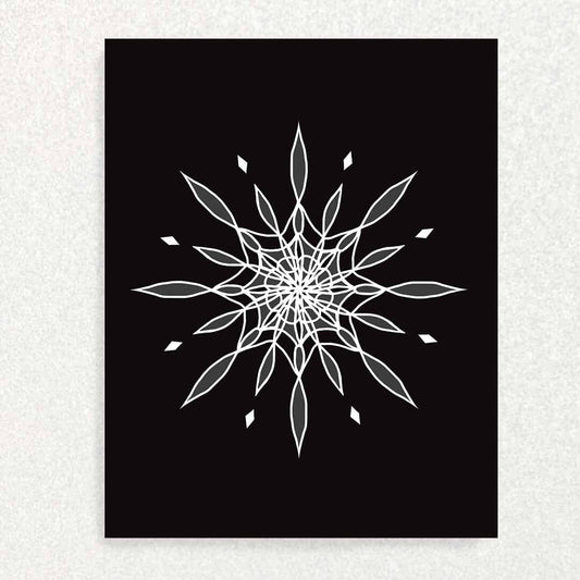 Stunning Snowflake: Blank Inside Card Written Hugs Designs 