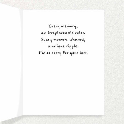 Teal Marble Sympathy Card Written Hugs Designs 